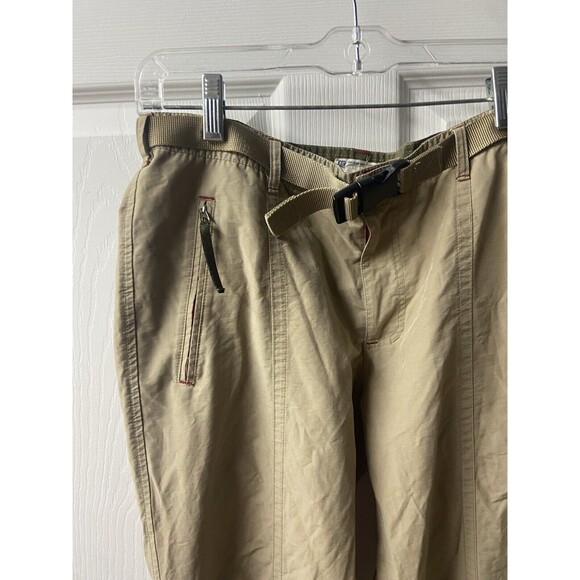 American Eagle Womens AE Flight Pants Size 8 Khaki Quick Dry belted Straight Leg - Picture 3 of 11